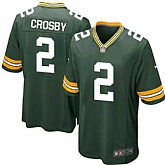 Nike Men & Women & Youth Packers #2 Mason Crosby Green Team Color Game Jersey,baseball caps,new era cap wholesale,wholesale hats